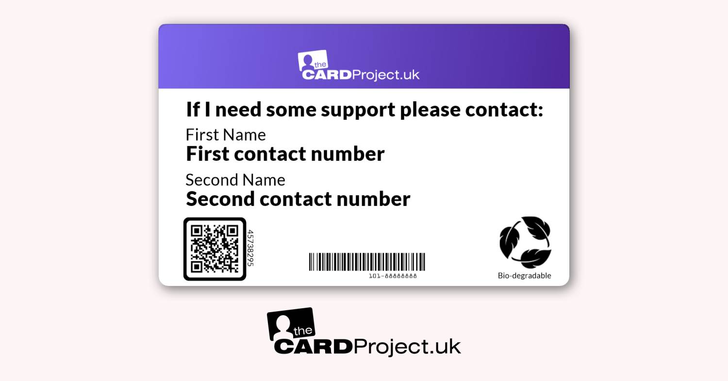 Migraine Awareness Medical ID Alert Card (REAR)